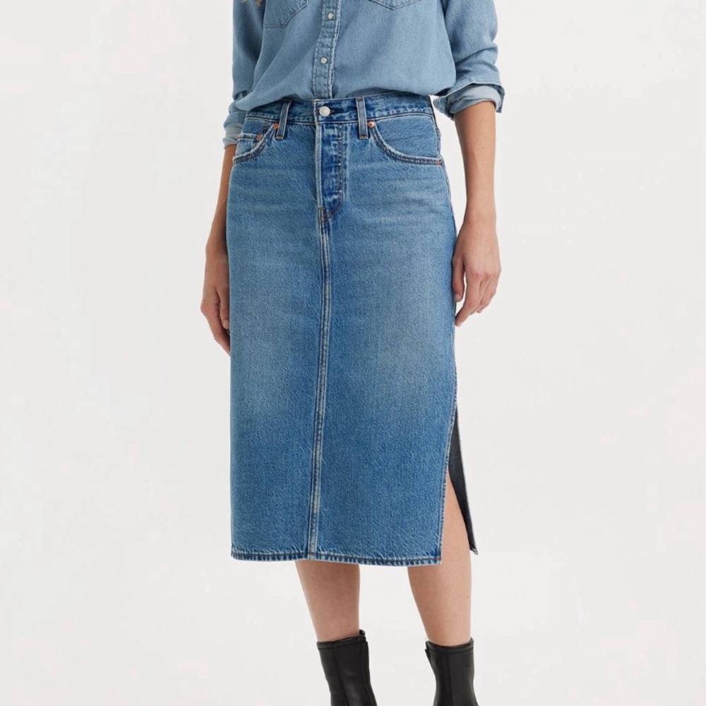 Levis Denim Midi Skirt
